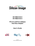 Silicon Image SV-HBA3124-2 User`s guide