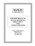 Manley 50/50 Specifications