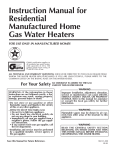Reliance Water Heaters 184123-000 Instruction manual