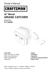 Craftsman 917.249790 Owner`s manual