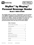 SkyBox by Maytag Personal Beverage Vendor Model # MBV1976AA