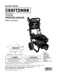 Craftsman  4.0 GPM Honda Powered Pressure Washer Operator`s manual