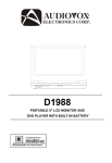 Audiovox D1988 Specifications