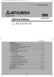 Mitsubishi Electric MJ-E16SX-A1 Service manual