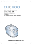 Cuckoo CRP-A1010FA Operating instructions