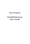 Acer P3150 Series User`s guide