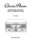 Classic Phono TT-32 Instruction manual