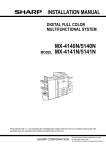 Sharp MX-4140N Installation manual