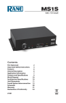 Rane MS1S Specifications