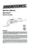 MasterForce 241-0853 Operator`s manual