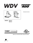 Century WDV10 Operating instructions