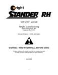 Wright Manufacturing Stander RH 52083 Instruction manual