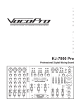VocoPro KJ-7000 Pro Operating instructions