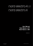 Clavia Nord Electro 4D User manual