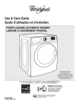 Whirlpool WFL98HEBU Use & care guide
