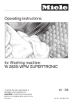Miele W 2859i WPM SUPERTRONIC Operating instructions