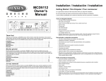 Audiovox MCD5112 Owner`s manual