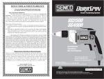 Senco SG2500 Instruction manual