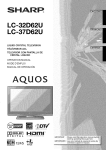 Sharp AQUOS LC-37D62U Operating instructions