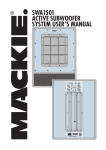 Mackie SWA1501 User`s manual