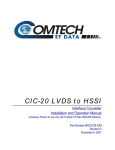Comtech EF Data CIC-50 Specifications