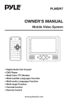 PYLE Audio PLMDR7 Owner`s manual