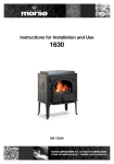 Instructions For Installation And Use 1630