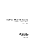 Matrox RT.X100 Xtreme User guide