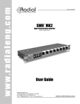 Radial Engineering SW8 MK2 User guide