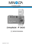 Minolta DIMAGE F300 - V2 Instruction manual