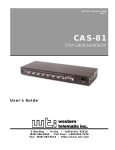 Western Telematic CAS-81 User`s guide