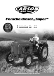 Carson Porsche Diesel "Super" Instruction manual