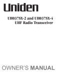 Uniden uh036sx-4 Owner`s manual