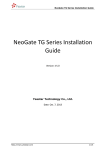 Yeastar Technology NeoGate TG800 Installation guide