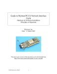 Myricom Myrinet/PCI-X Network Interface Cards Specifications