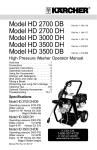 Briggs & Stratton 3500PSI Operating instructions