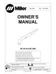 Miller Electric MC-80M Owner`s manual