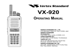 VX-920 Series Owner`s Manual