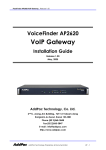 AddPac VoiceFinder AP2620 Installation guide