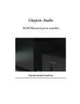 clayton audio M-200 Owner`s manual