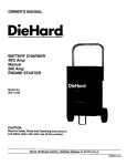 DieHard 200.71230 Owner`s manual