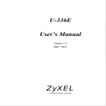 ZyXEL Communications U-336E User`s manual