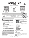 Quadra-Fire TOPAZ Direct Vent Room Heater 844-4120 Owner`s manual