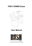 Rush PAR 2 RGBW Zoom User manual