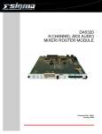 Sigma DA5320 Operating instructions