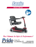 Pride Mobility Sonic Owner`s manual