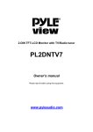 PYLE Audio PL2DNTV7 Owner`s manual