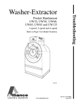 Alliance Laundry Systems UW35P3 Service manual