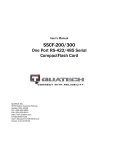 Quatech SSCF-200 User`s manual