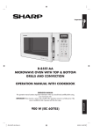 Sharp R-85ST-AA Operating instructions